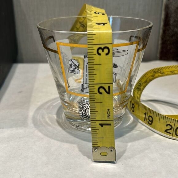 Vtg Osborne Kemper Thomas Oil Refinery Rocks Glasses Set Drinkware Industrial - Picture 5 of 9